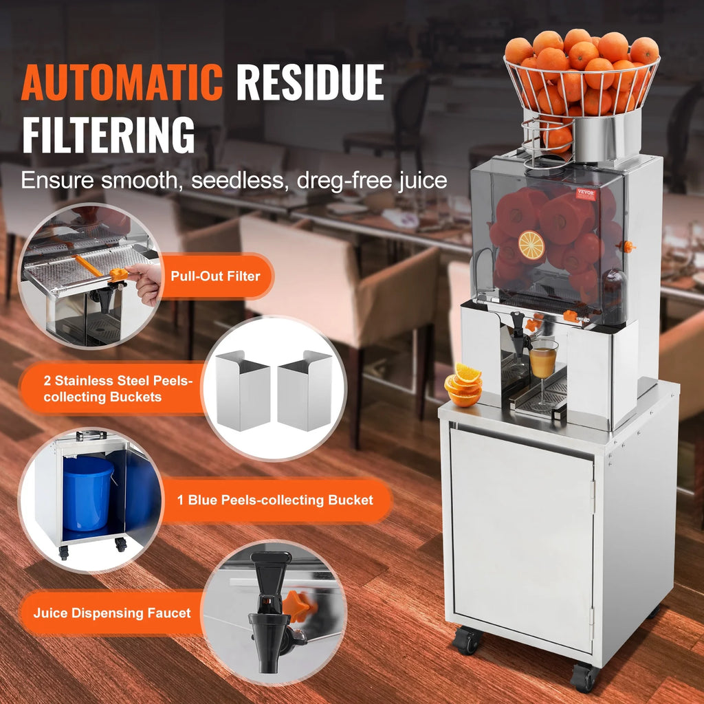120W Commercial Orange Juicer Machine Automatic Juice Squeezer Extractor A2050