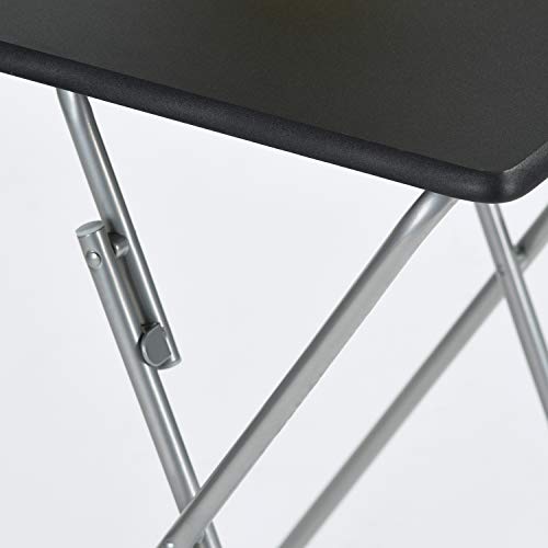 Folding Table with Wood Top Metal Frame, 14.1 x 18.9 x 26 in J8774