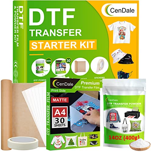 30 A4 Sheets, 14oz White Medium DTF Powder, Direct-to-Film Transfer L4061