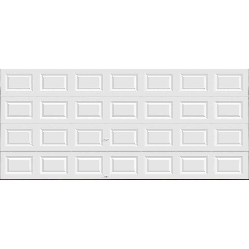 15 ft. 6 in. x 7 ft. Non-Insulated Solid White Garage Door D926