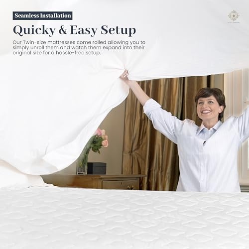 12 Inch Hybrid Twin Mattress with Pocketed Coil Spring and Cold Foam O58797