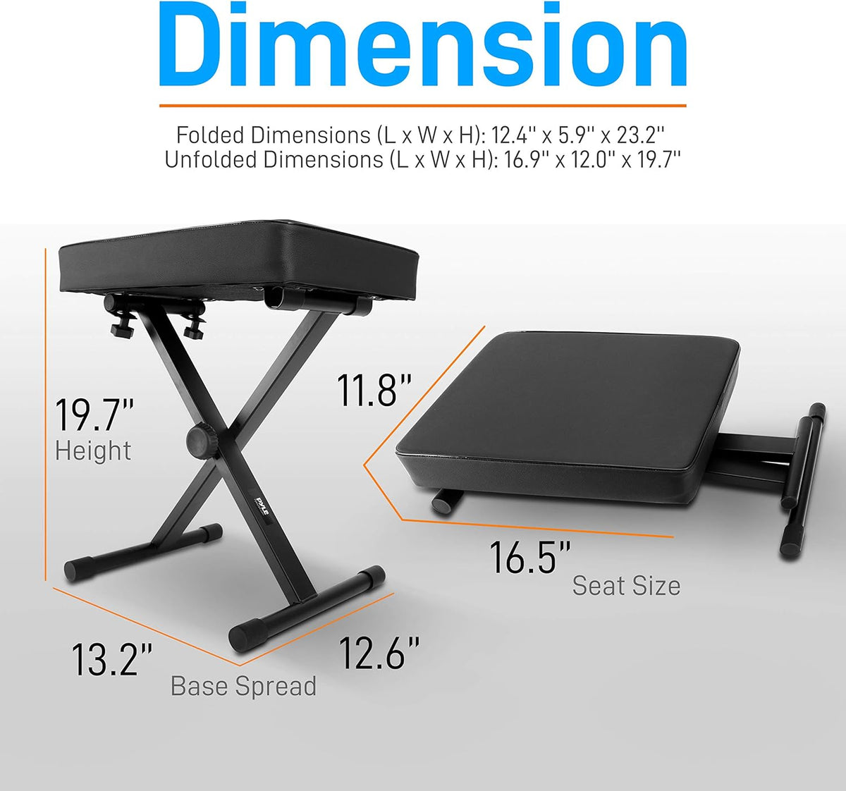Adjustable Padded Bench Keyboard Piano Seat with Extra Thick Foam Cushion J9484