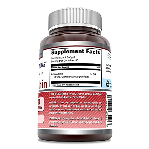 12 Mg Astaxanthin Supplement 30 Softgels Q28129