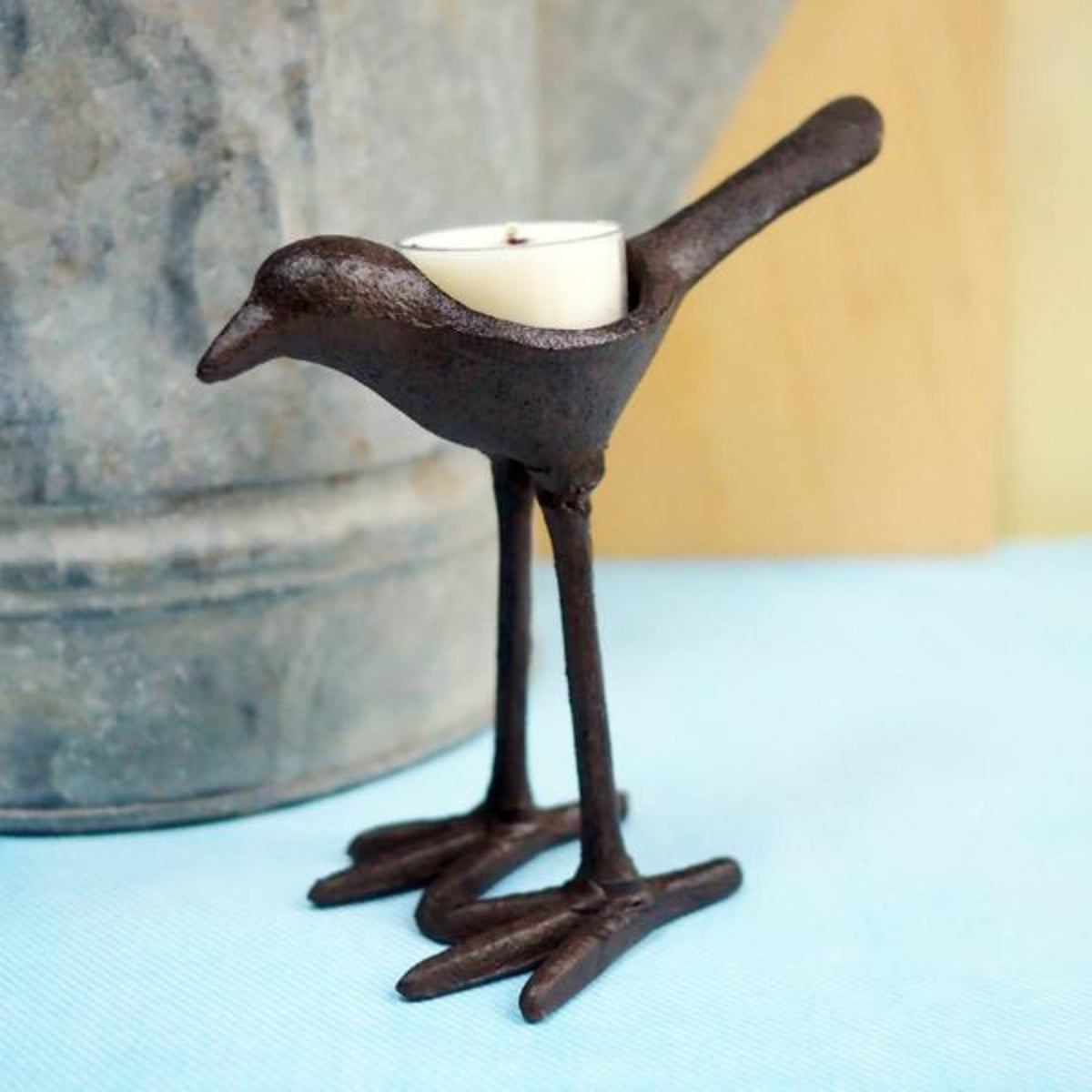 Cast Iron Tea Light Holders, Set of 2 W4535