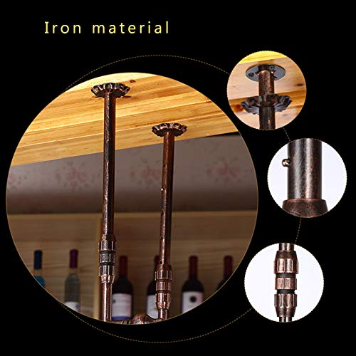 Rustic Metal Wine Rack Wall Mounted J342368