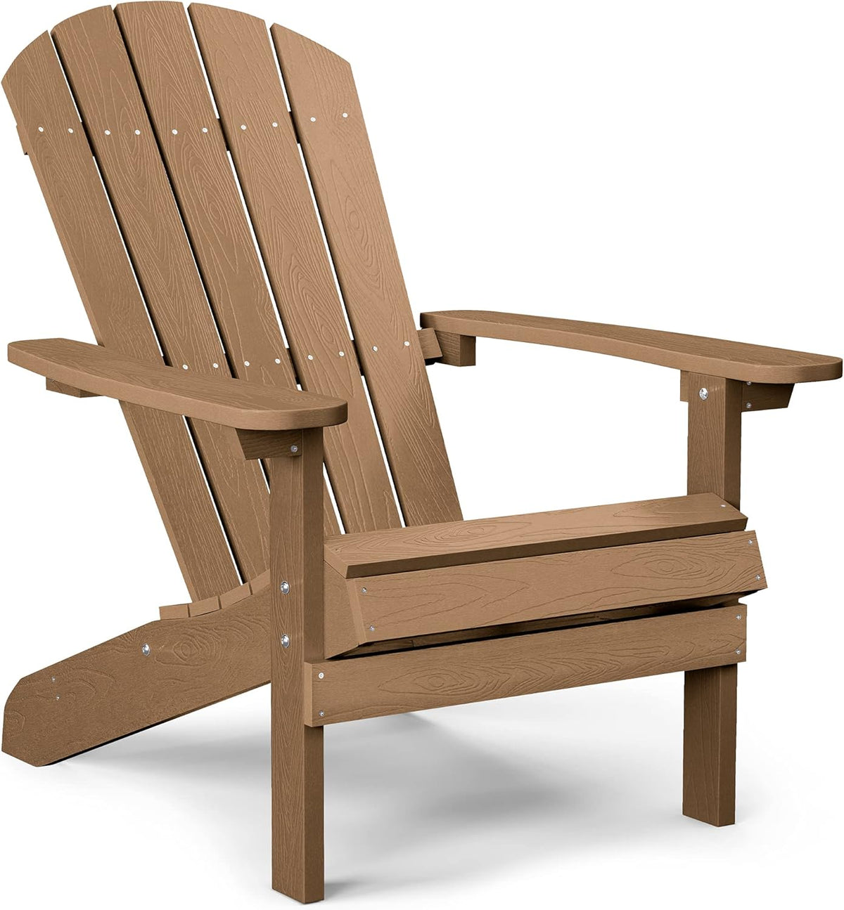 Adirondack Chairs Set of 2 Plastic Weather Resistant Grey V808091