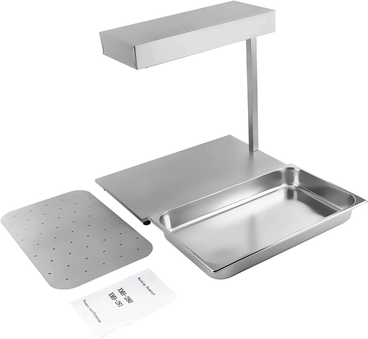 Stainless Steel French Fry Warmer with Heat Lamp F538