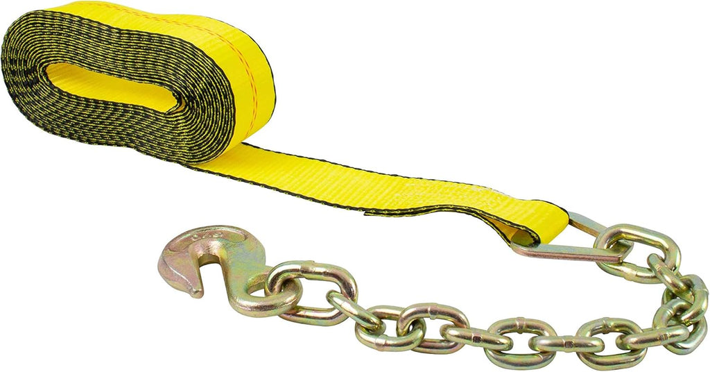 (2 Pack) 2 in. x 30 ft. Ratchet Strap with Chain Anchor WLL#3,400 lbs G23168
