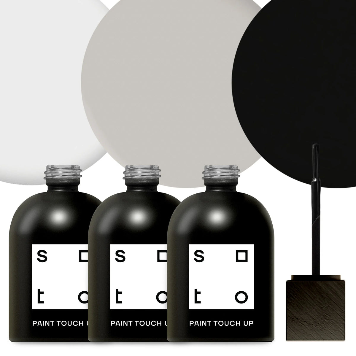 Porcelain Paint Touch Up, High-Gloss, 1.5 Ounces, Set of 3, Greys & Black I70165
