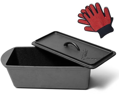 Pre-Seasoned Cast Iron Bread Loaf Pan with Lid D979