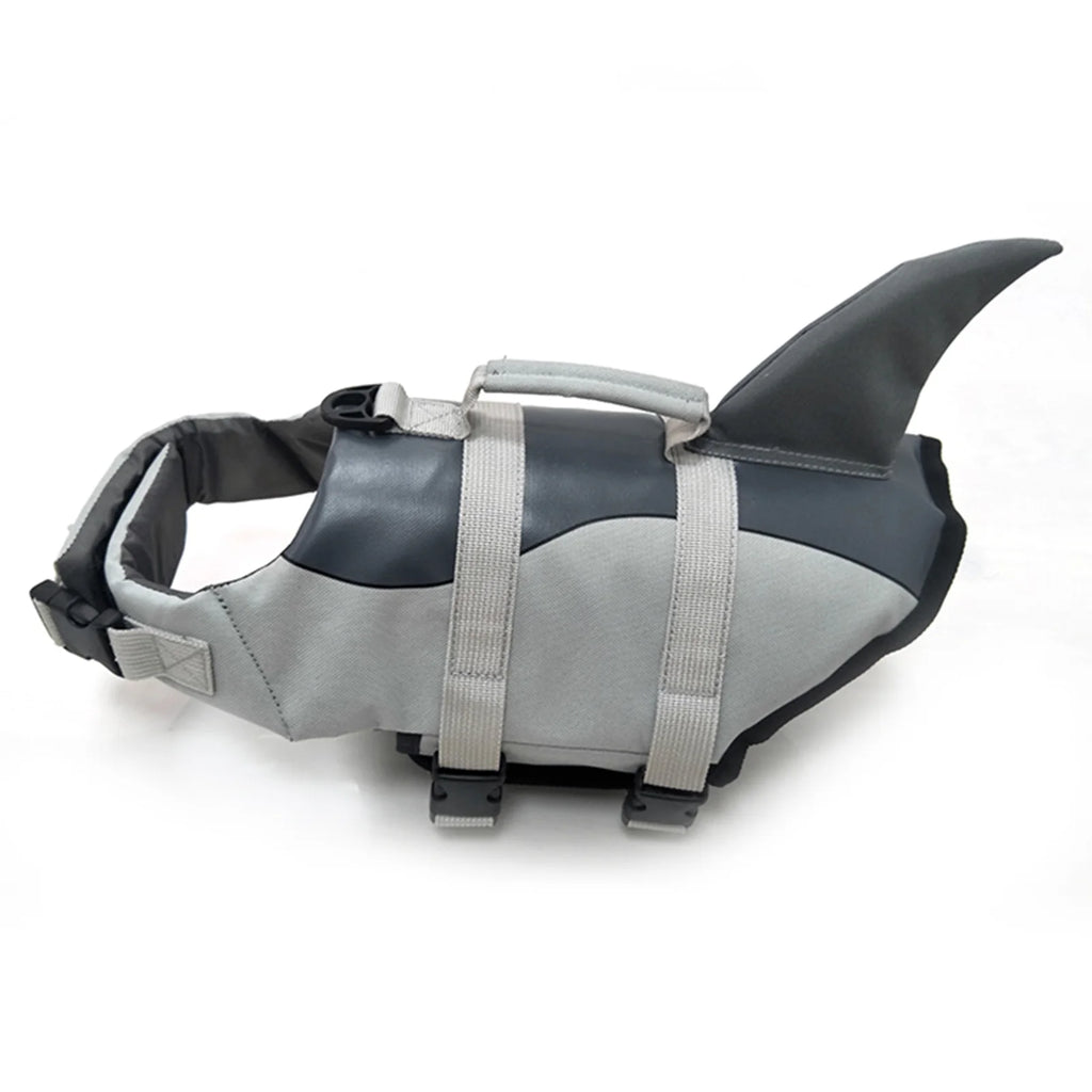 Dog Pet Shark Swimsuit Vest Safety Wear Preserver For Water Safety Device P331372