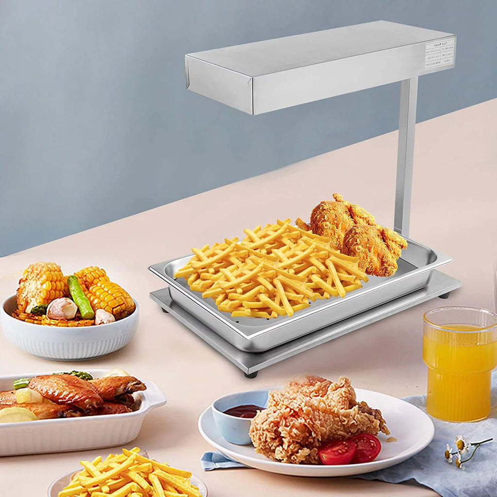 Stainless Steel French Fry Warmer with Heat Lamp F538