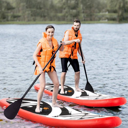 11' Inflatable Stand Up Paddle Board with Bag Paddle Pump Red K423