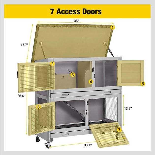 Bunny Hutch with Wheels M7165