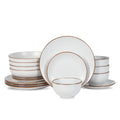 White 16-Piece Stoneware Dinnerware Set Q820054