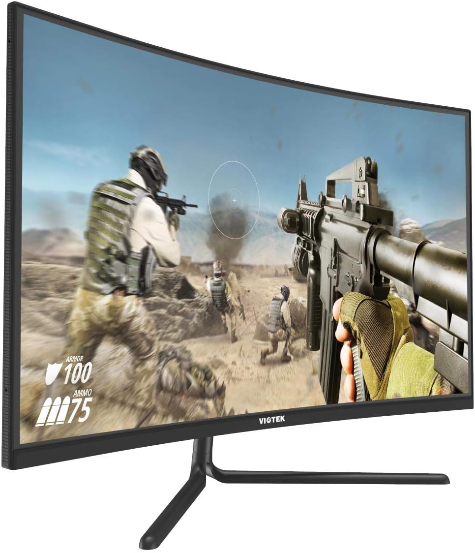 27-Inch Curved QHD Gaming Monitor, 144Hz 2560x1440p, 1ms, 1500R Curvature, G-Sync-Ready FreeSync, DP, 3X HDMI, 3.5mm, VESA T795895