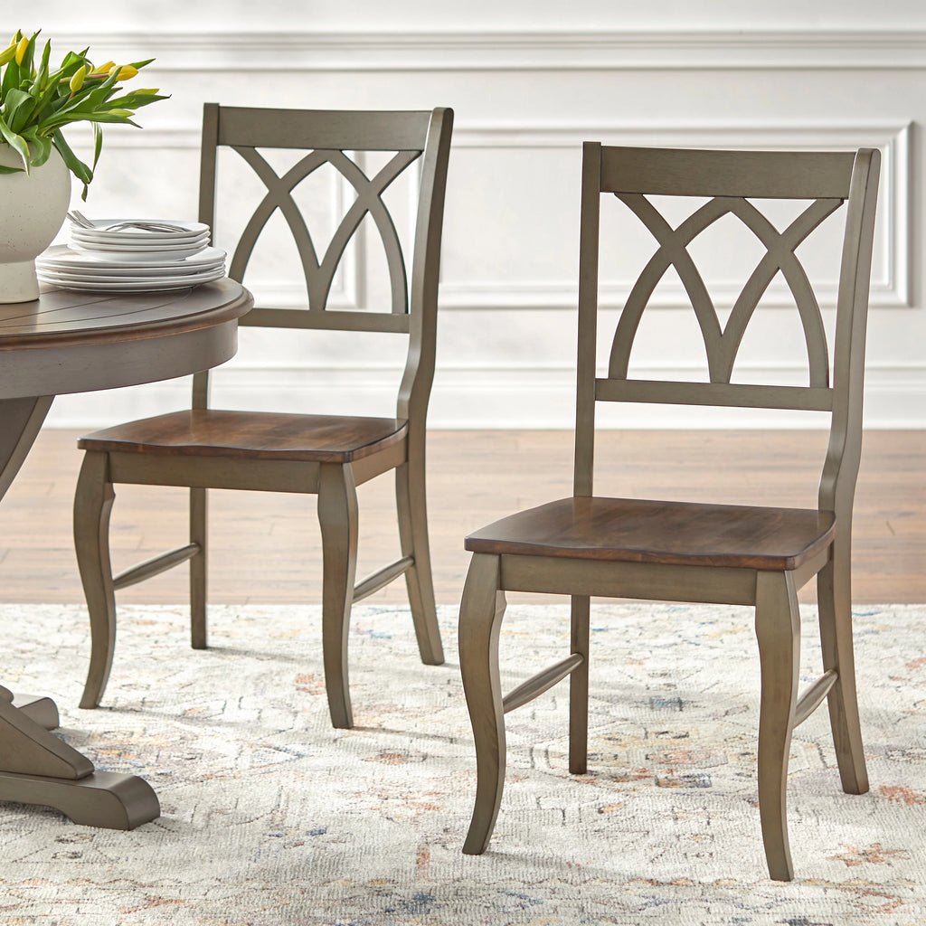 Solid Wood Dining Chair Grey Oak T53240