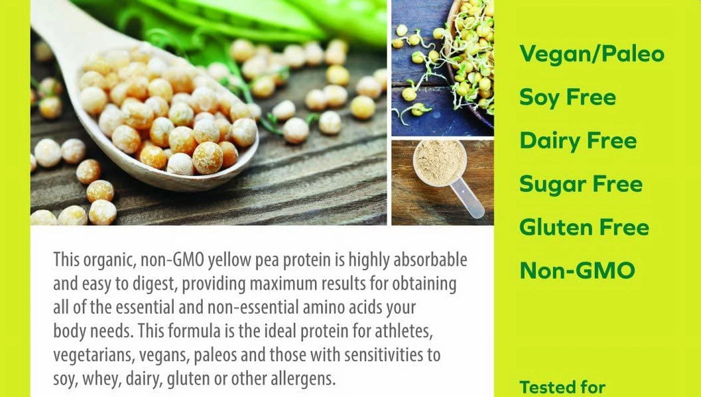 Unflavored Organic Plant Based Pea Protein Powder Q2380