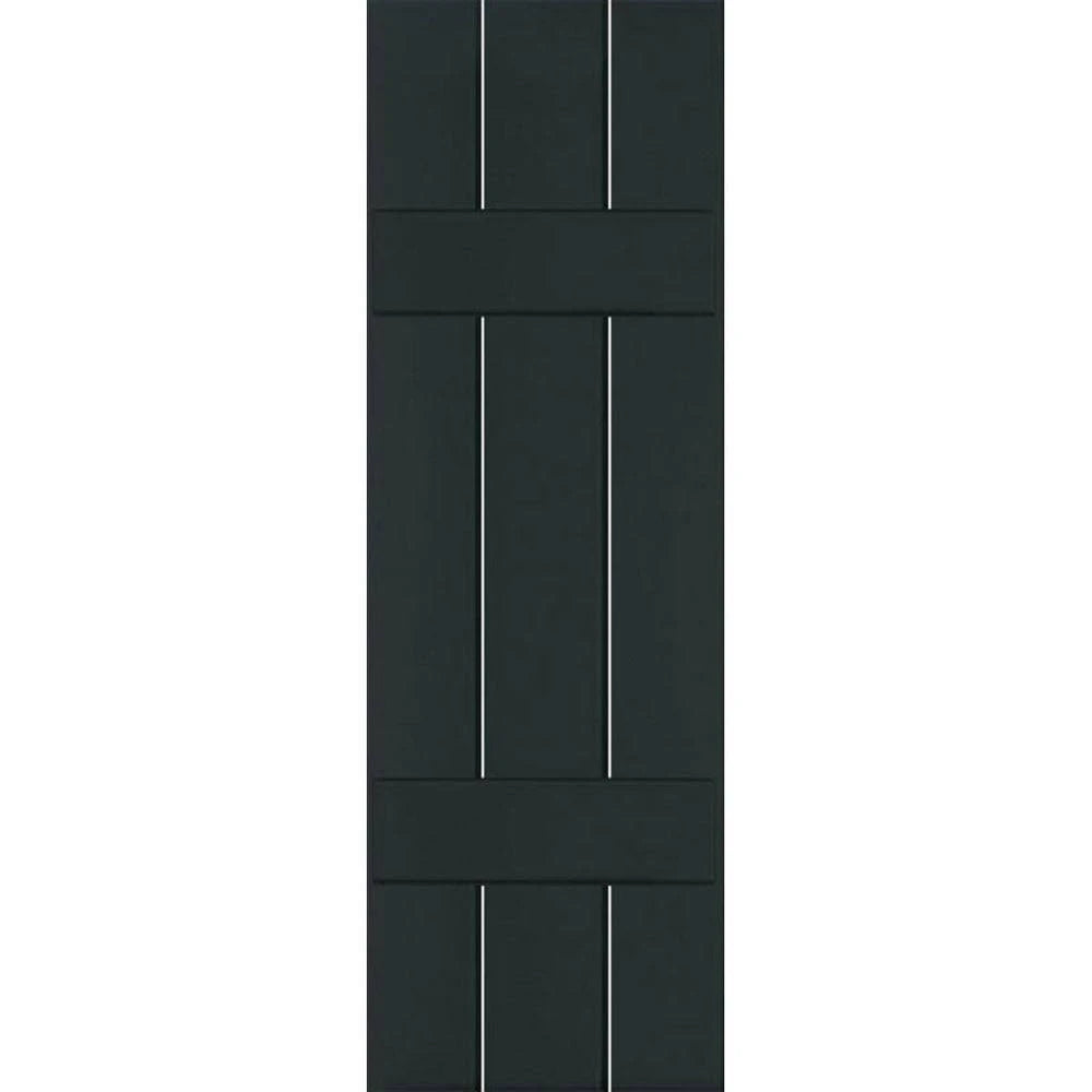 Dark Green Real Wood Pine Board and Batten Shutters Pair K178997