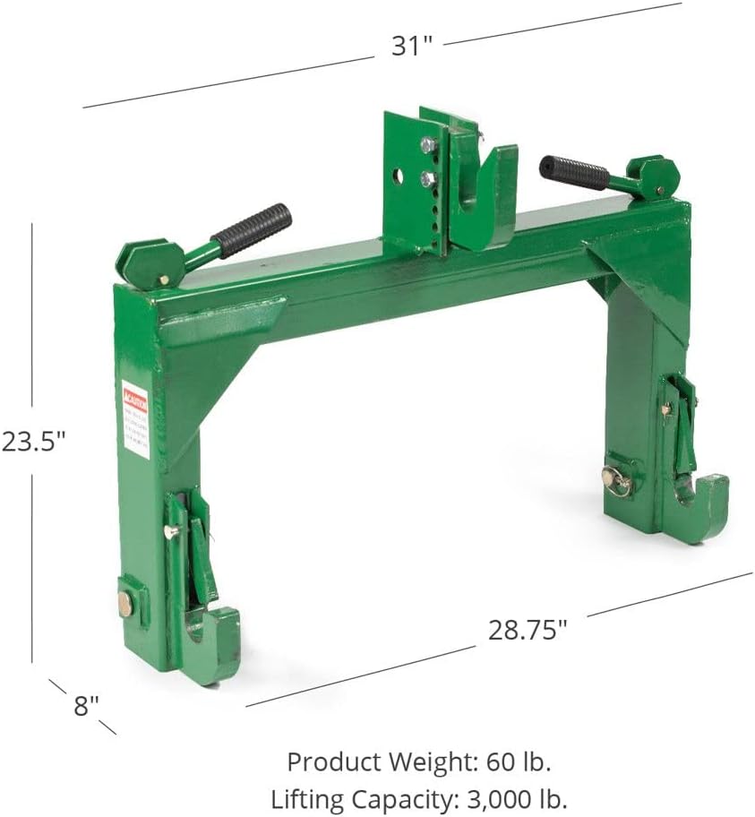 Quick Hitch Cat 1 and Cat 2, 3 Point Green Steel D565518