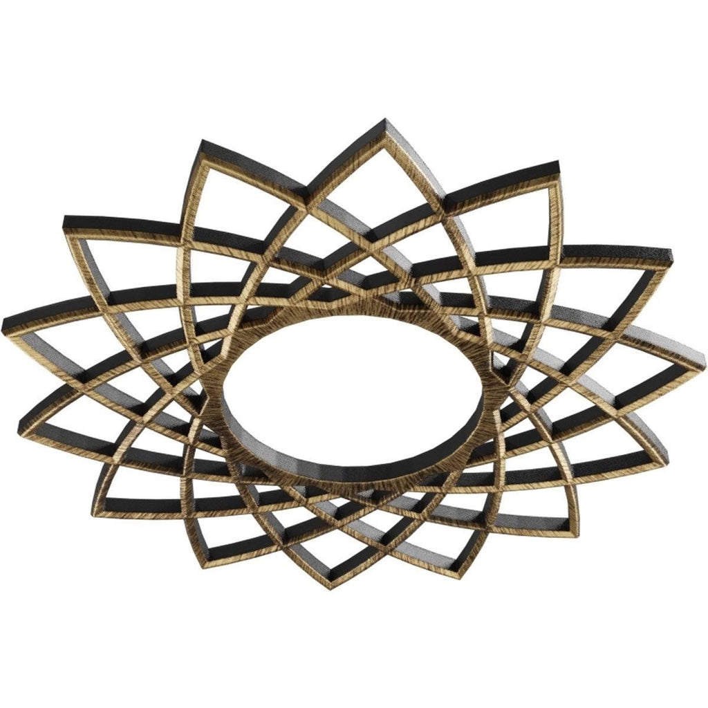 36x22OD x 13 7/8x22ID x 1x22P PVC Pierced Ceiling Medallion D9082