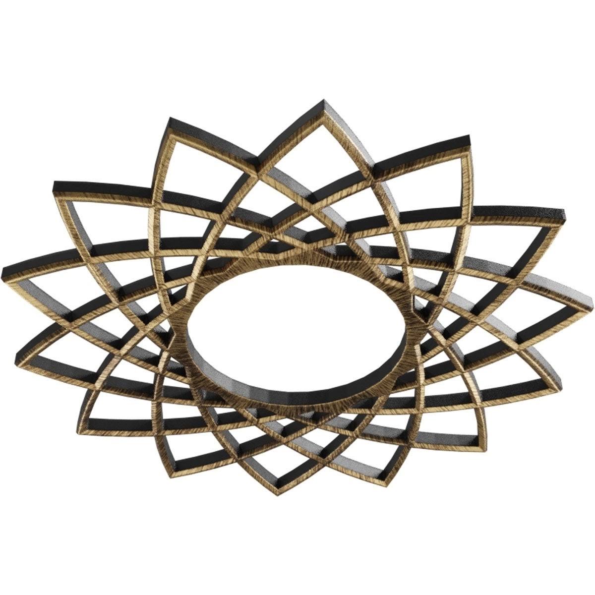 36x22OD x 13 7/8x22ID x 1x22P PVC Pierced Ceiling Medallion D9082