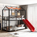 Twin Over Twin Metal Bunk Bed with Slide E909410