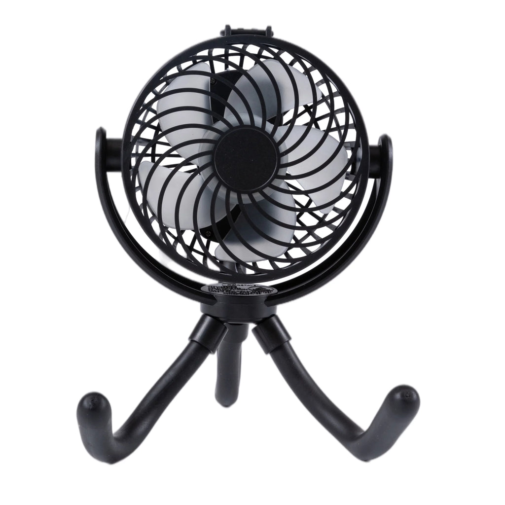 Portable Rechargeable Fan with Flexible Tripod, Black Y333