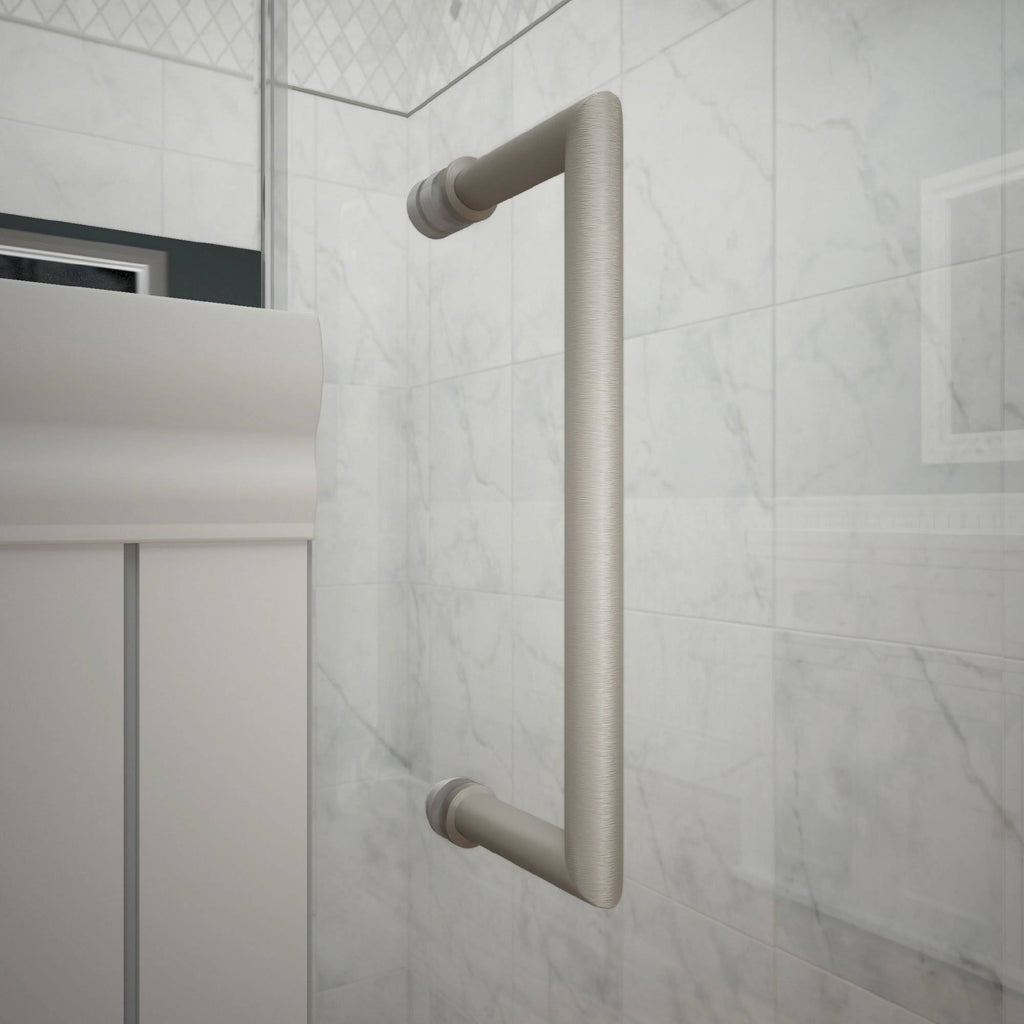 Brushed Nickel Hinged Shower Door J209