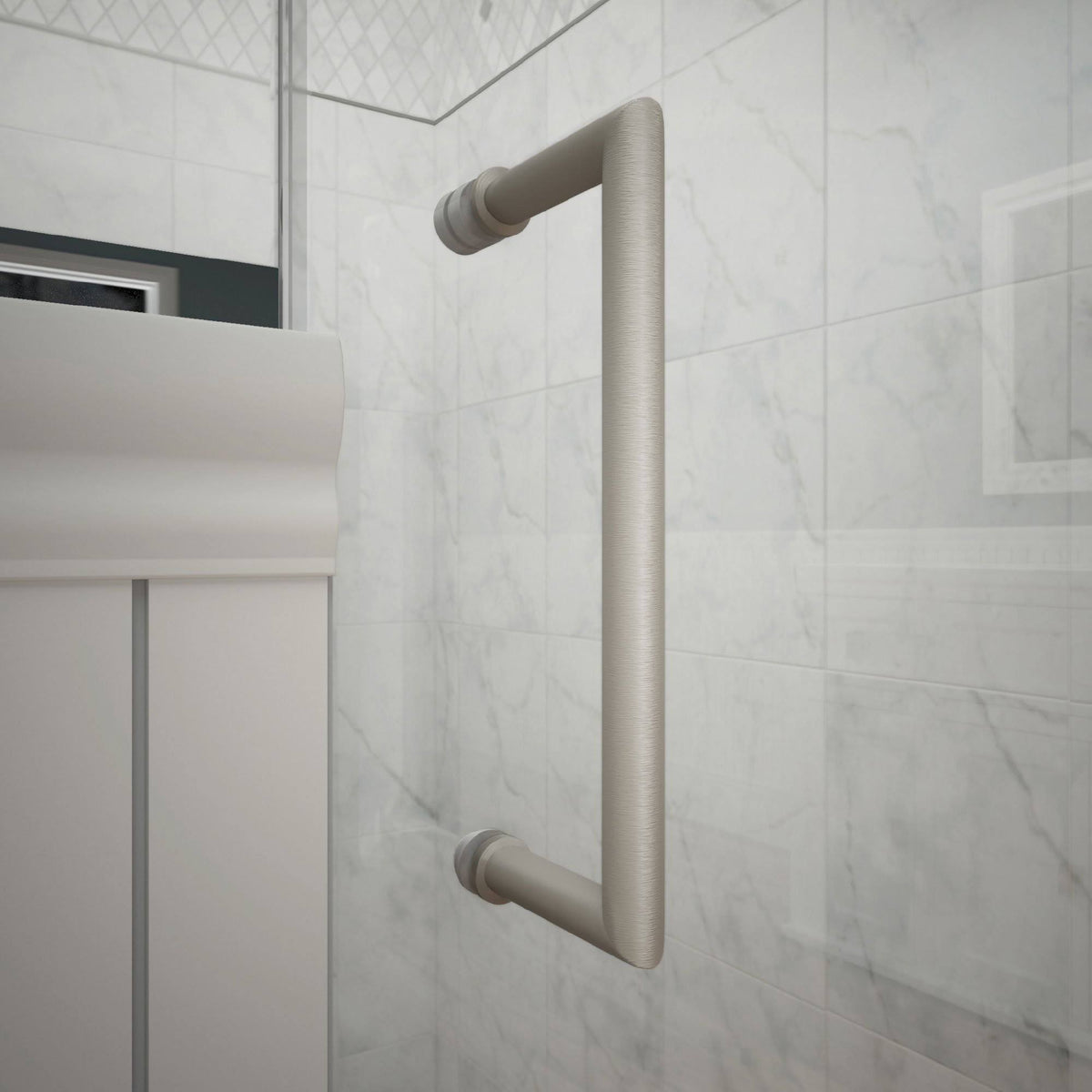 Brushed Nickel Hinged Shower Door J209