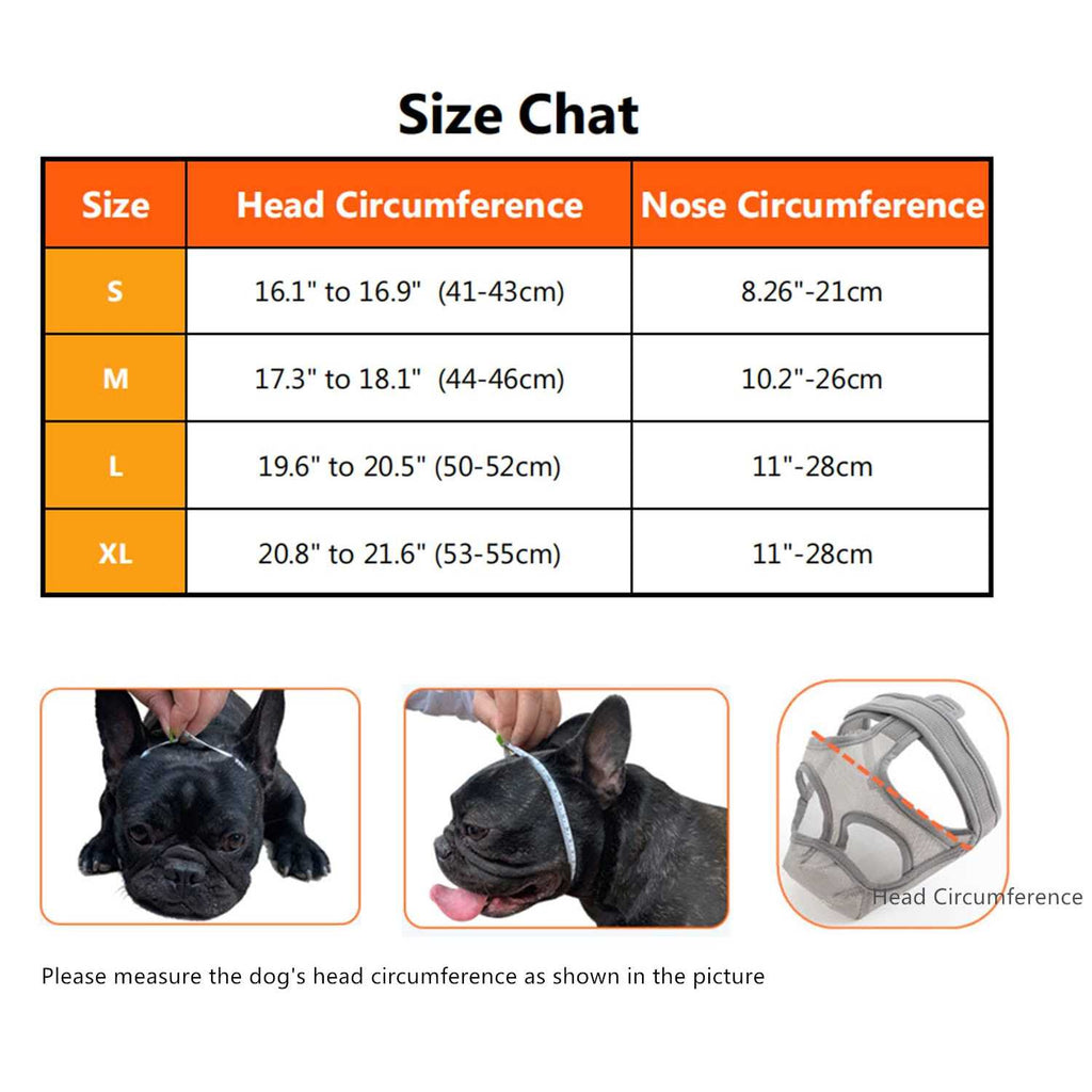 Short Snout Dog Muzzle Adjustable Breathable Mesh J4933