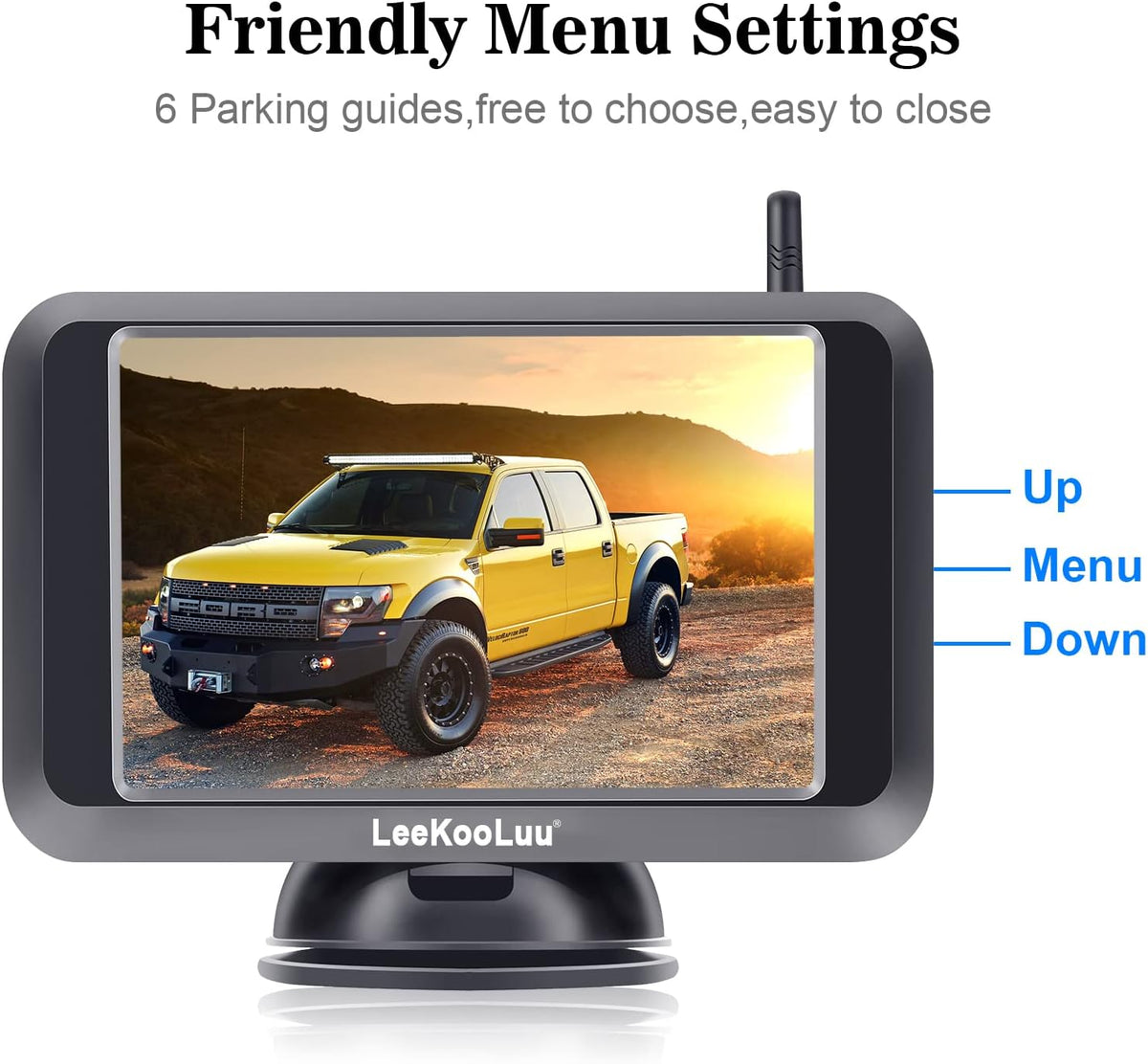 Wireless Backup Camera with 5'' Monitor Full HD 1080P Bluetooth Rear View Camera M567893