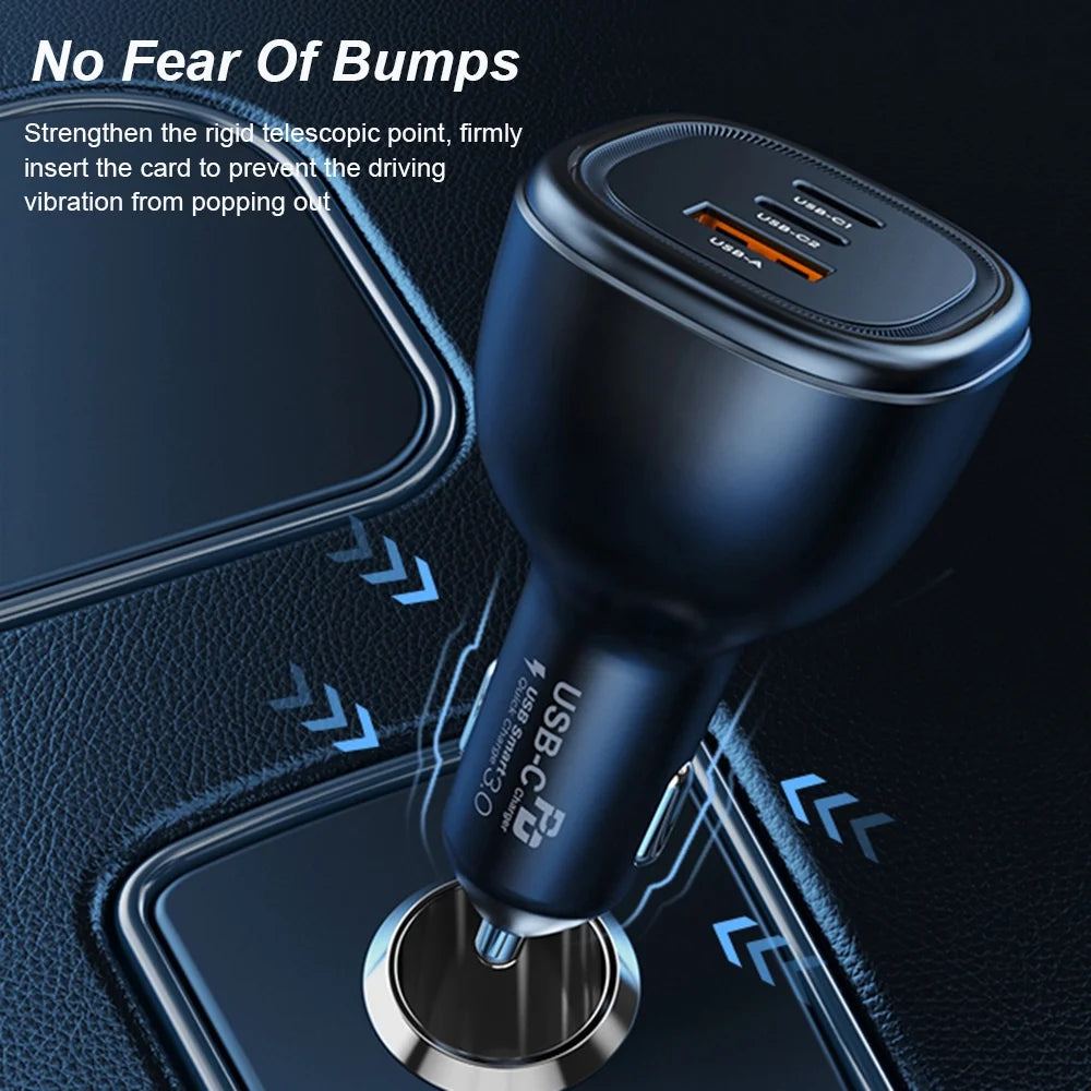 165W USB C Car Charger Adapter PD3.1 140W PD3.0 100W PPS45W QC5 M99764