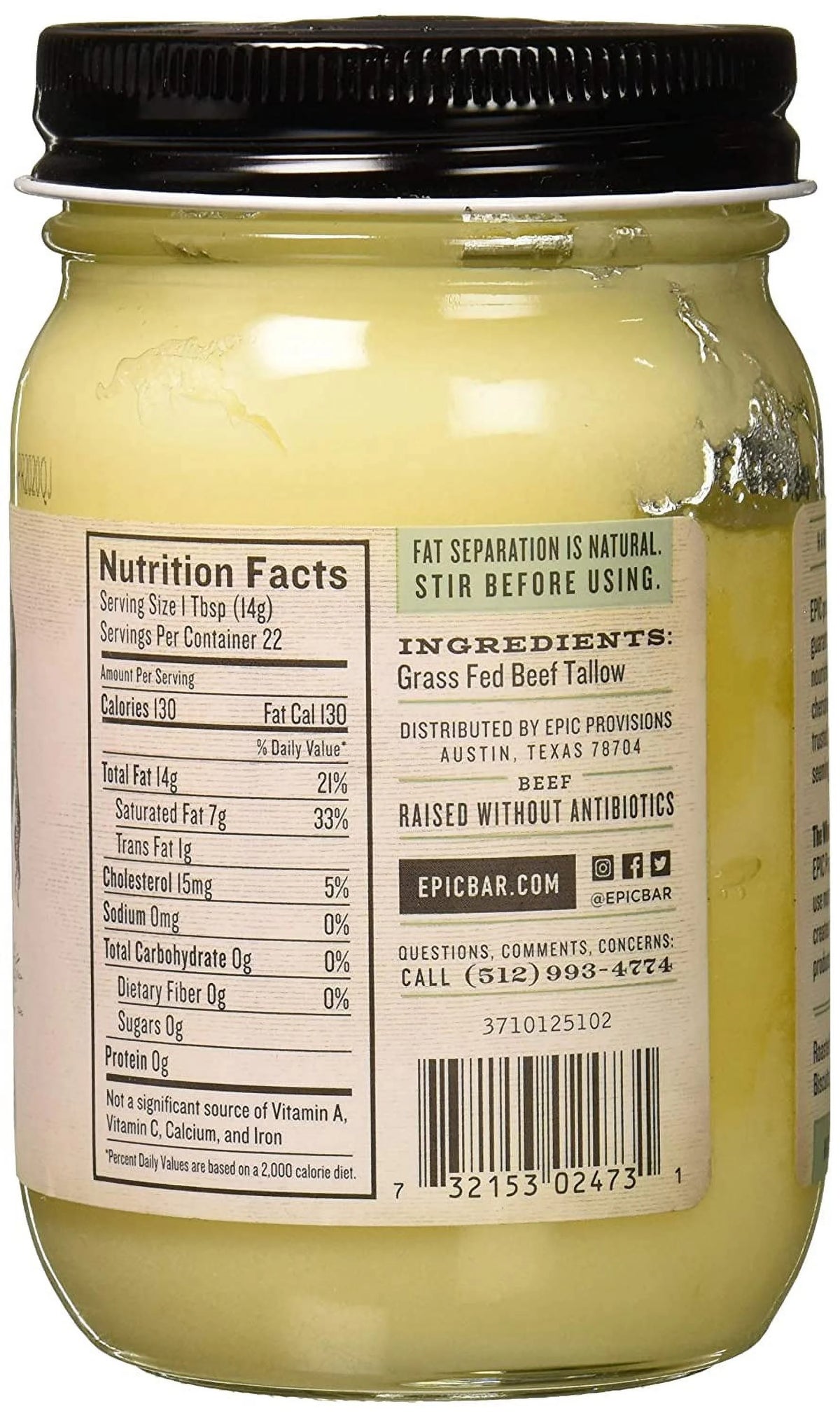 Grass-Fed Keto Friendly Whole30 11Oz Jar W74313