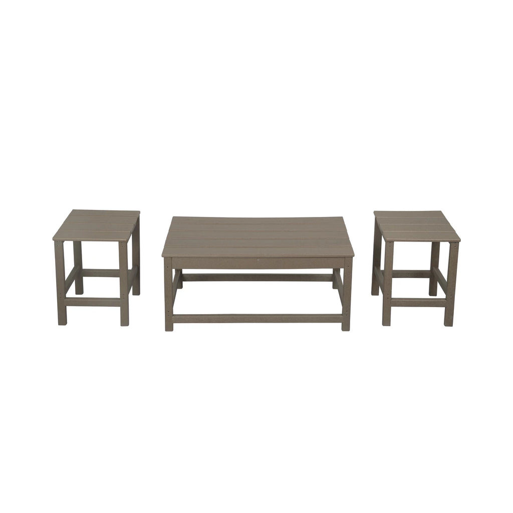 3-Piece All Weather Poly Lumber Outdoor Table Set A4681