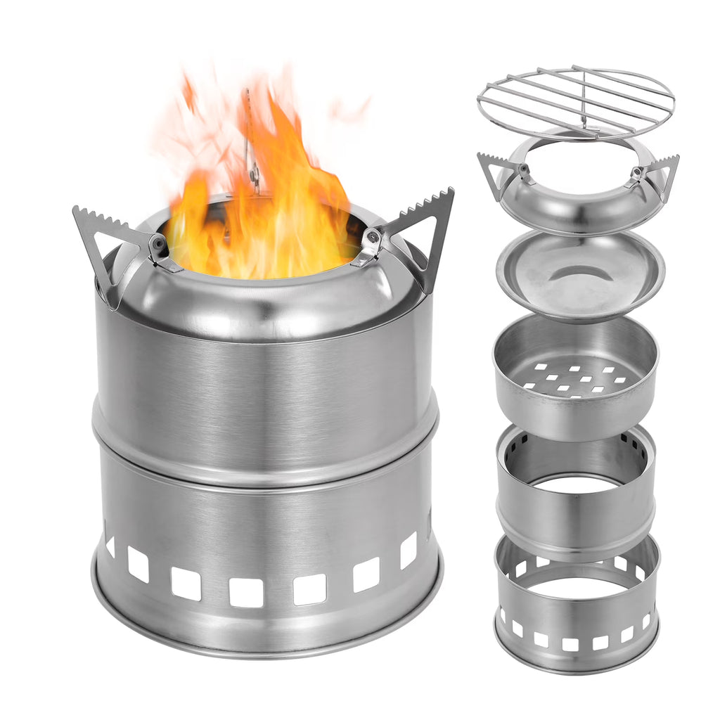 Portable Stainless Steel Wood Stove B8794