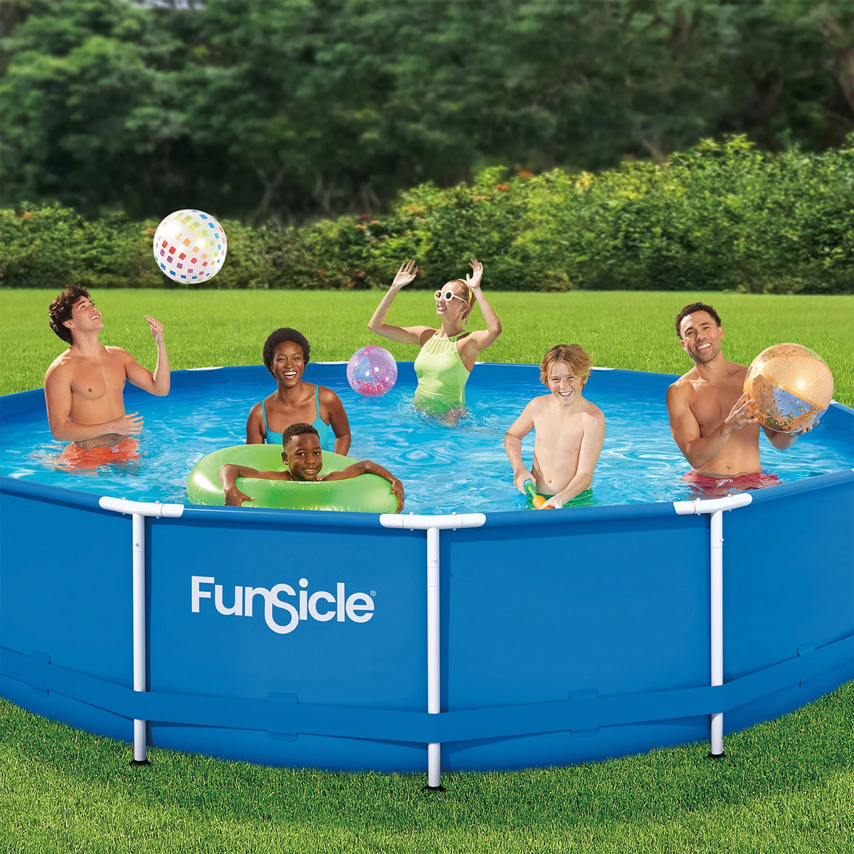 8'x30 Round Frame Above Ground Swimming Pool Set E28425