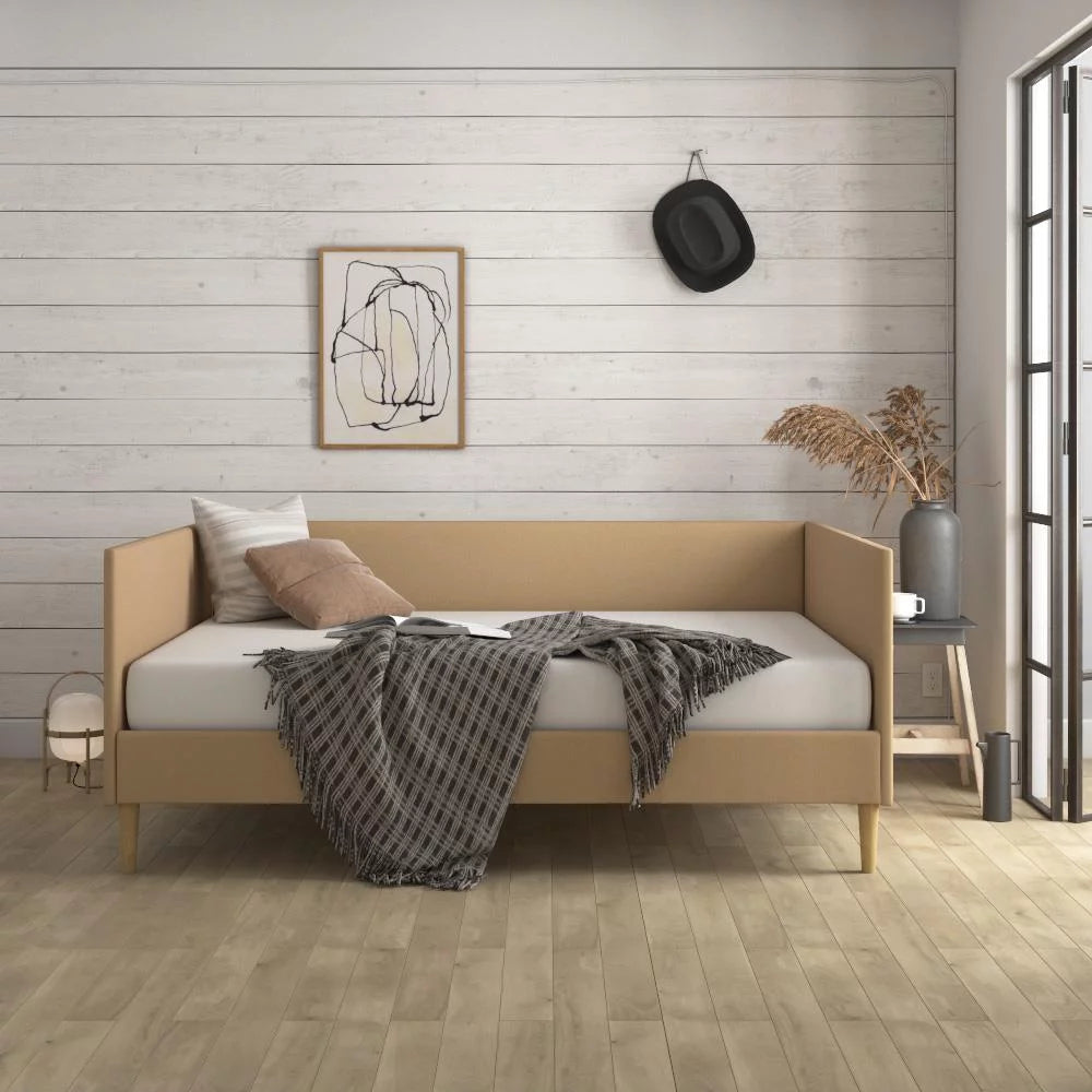 Gray Linen Queen Upholstered Daybed Frame P46449