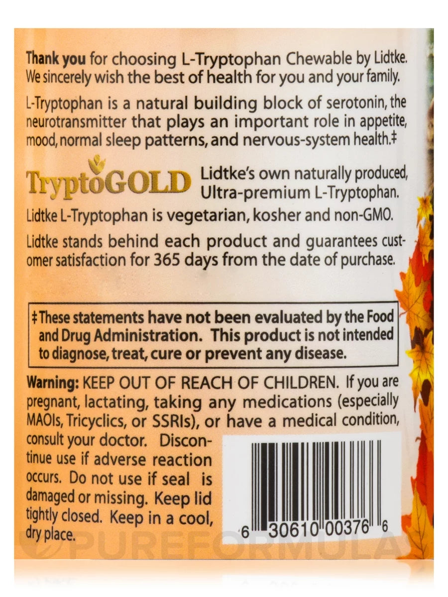 L-Tryptophan Chewable 60 tabs Z342