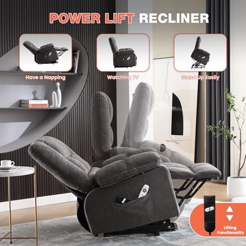 Power Lift Recliner Chair with Vibration Massage and Lumbar Heating U179219