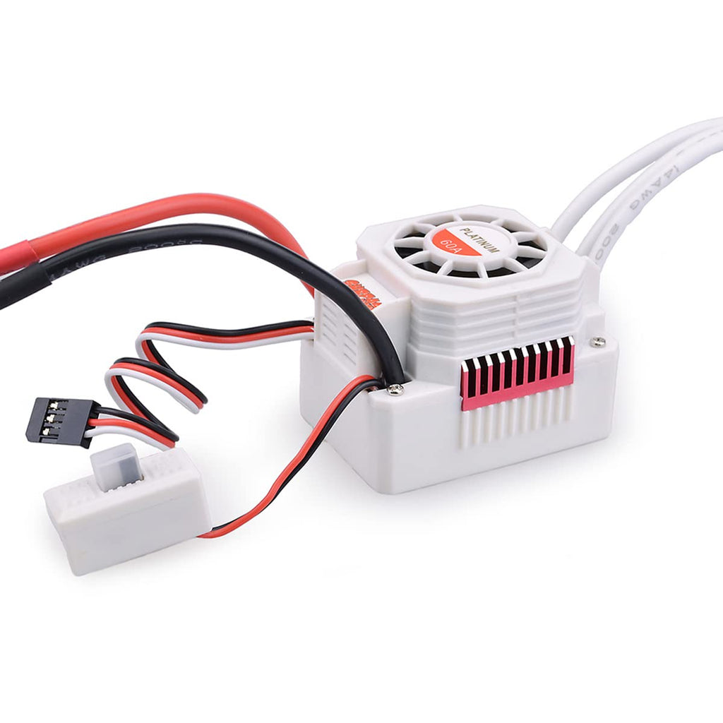 3650 3900kv Brushless Motor ESC with 60A ESC & Programming Card Combo for 1/10 RC Car Truck Pack of 2 B132693