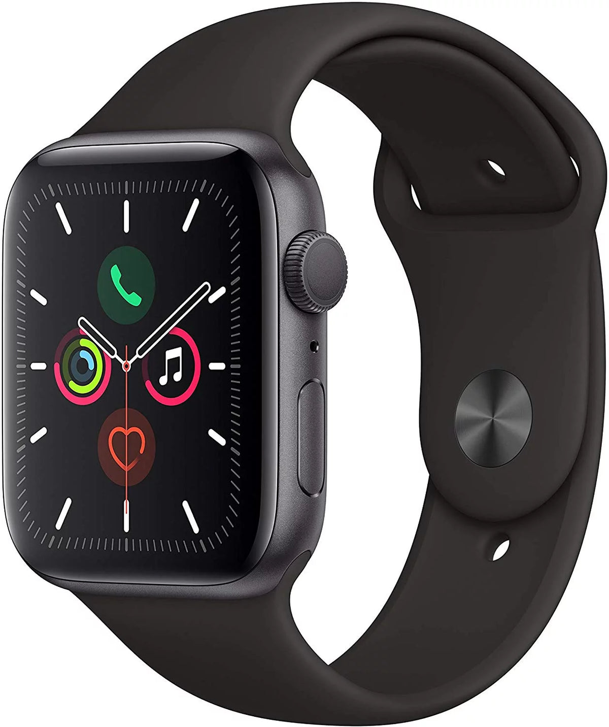 Restored 44mm GPS Space Gray Aluminum Case Black Sport Band Watch O34610