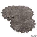 Flower Design Beaded Placemat Set of 4 U863420