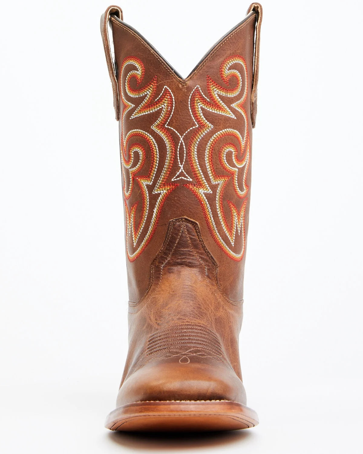 Brown Broad Square Toe Western Boot D73457