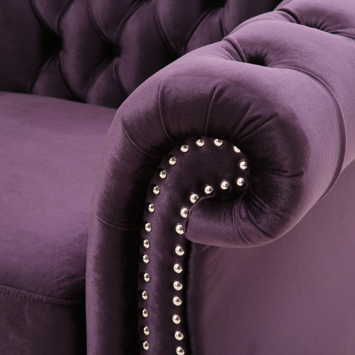 Dark Gray Velvet Club Chair L103069