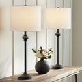 Set of 2 Black Metal Table Lamps T33842