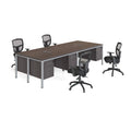 Quad Workstation Desks with 4 Pedestals V270681