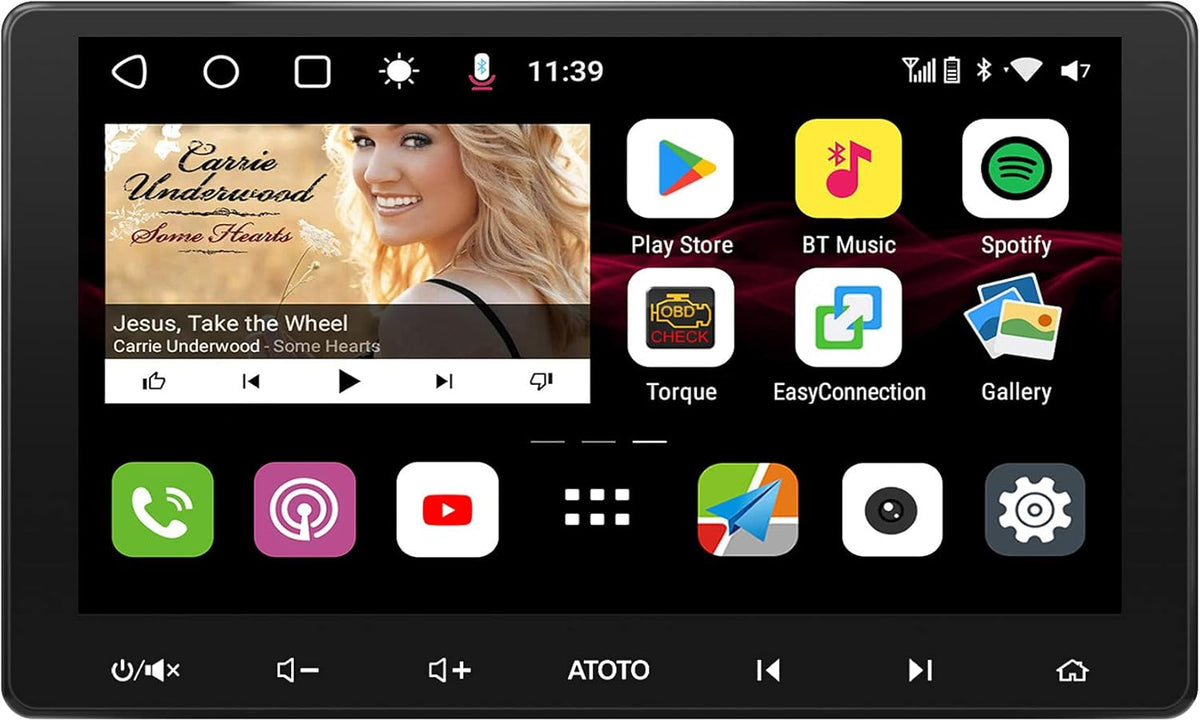 10 inch Double-DIN Car Stereo with Wireless CarPlay & Android Auto X1037