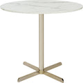 White Marble Round Side Table B4271
