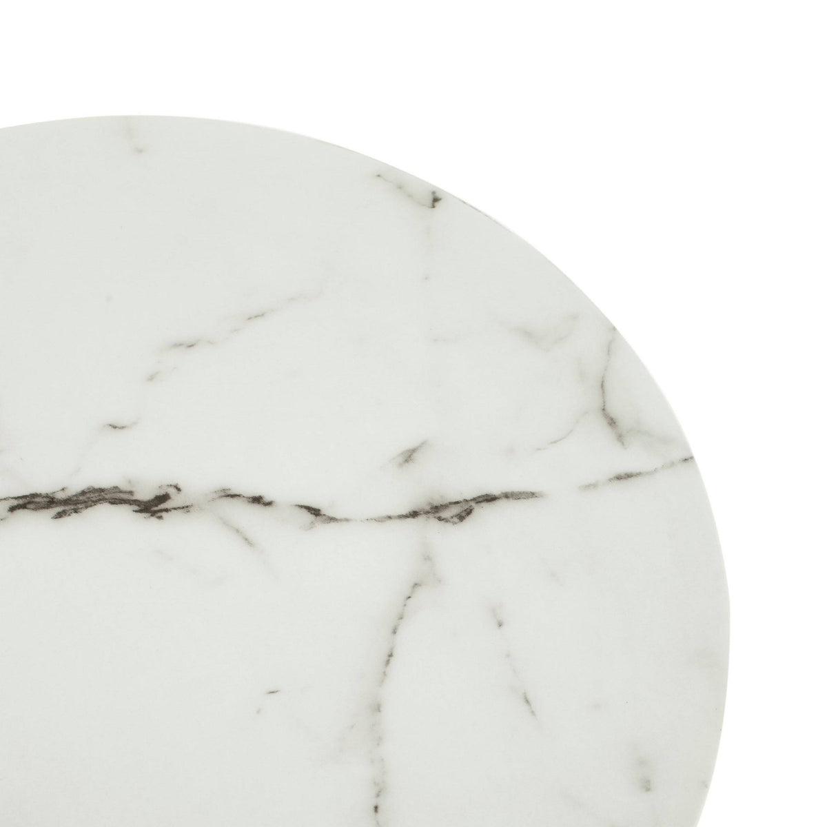 White Marble Round Side Table B4271